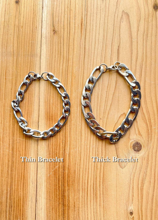 Thin Adjustable Silver Stainless Steel Bracelet | Waterproof