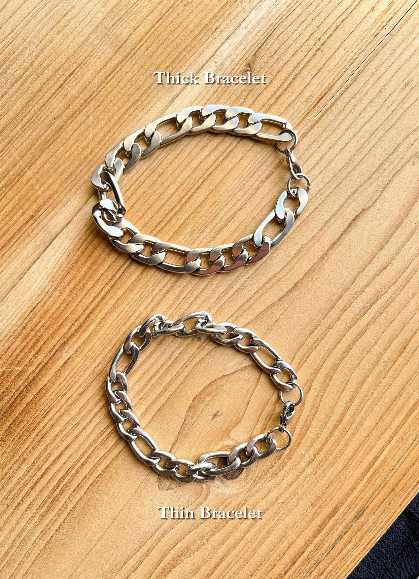 Thin Adjustable Silver Stainless Steel Bracelet | Waterproof