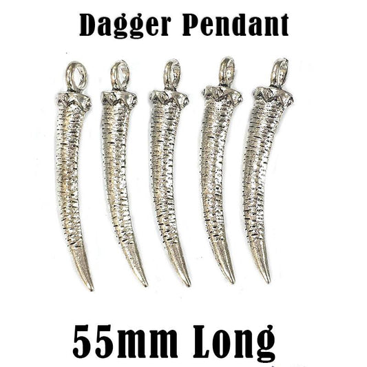 Silver Goth Dagger Charm