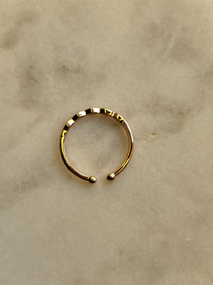 Evil Eye Dainty Golden Adjustable Ring