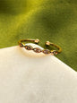 Evil Eye Dainty Golden Adjustable Ring