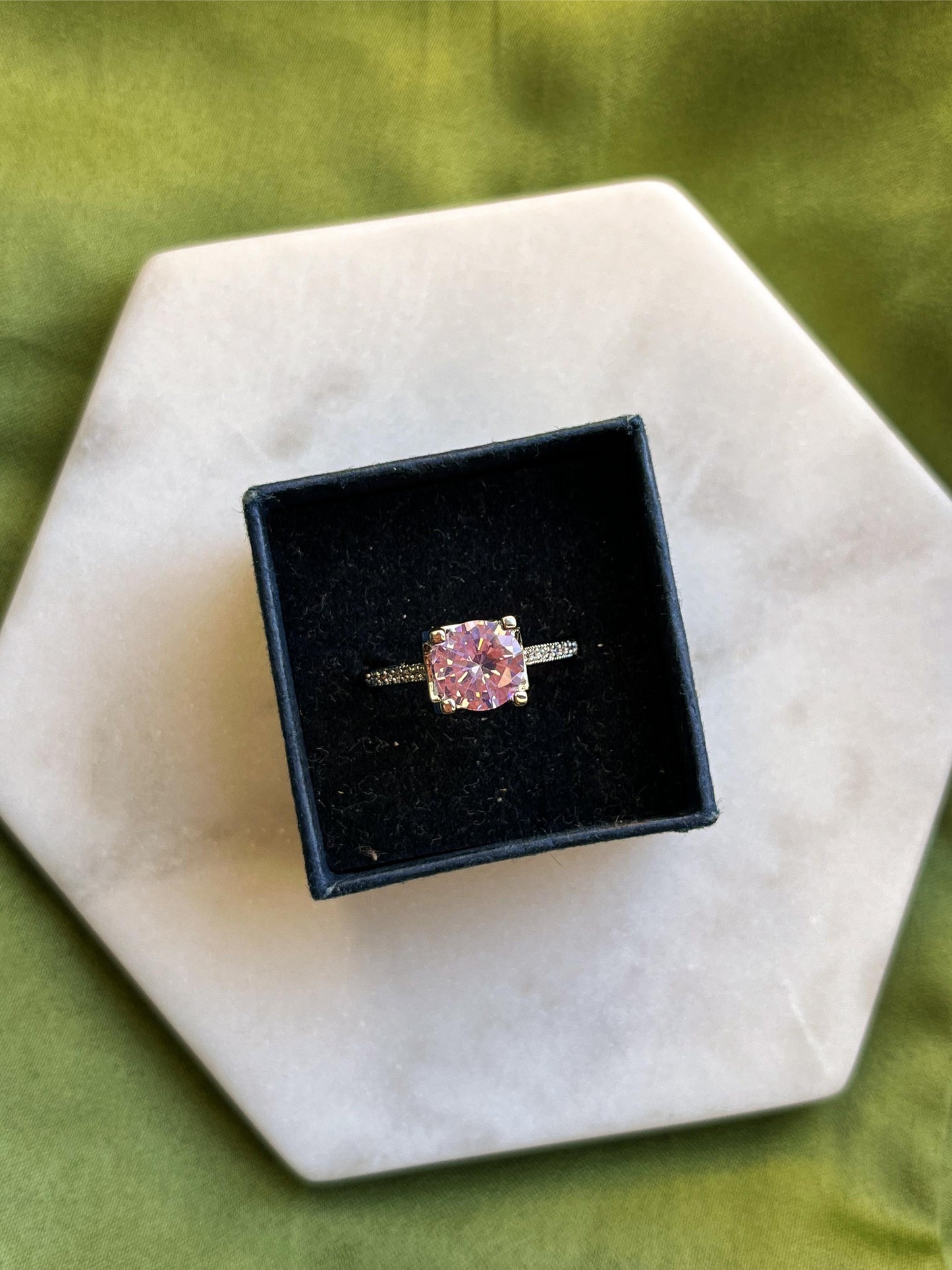 A Pink Promise Silver Adjustable Ring