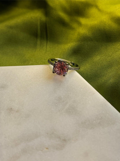 A Pink Promise Silver Adjustable Ring