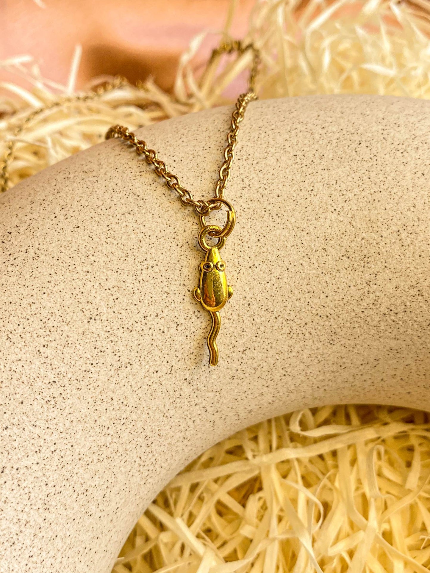 Dainty Mouse Gold Charm