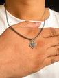 Bricked Heart Pendant With German Silver Chain