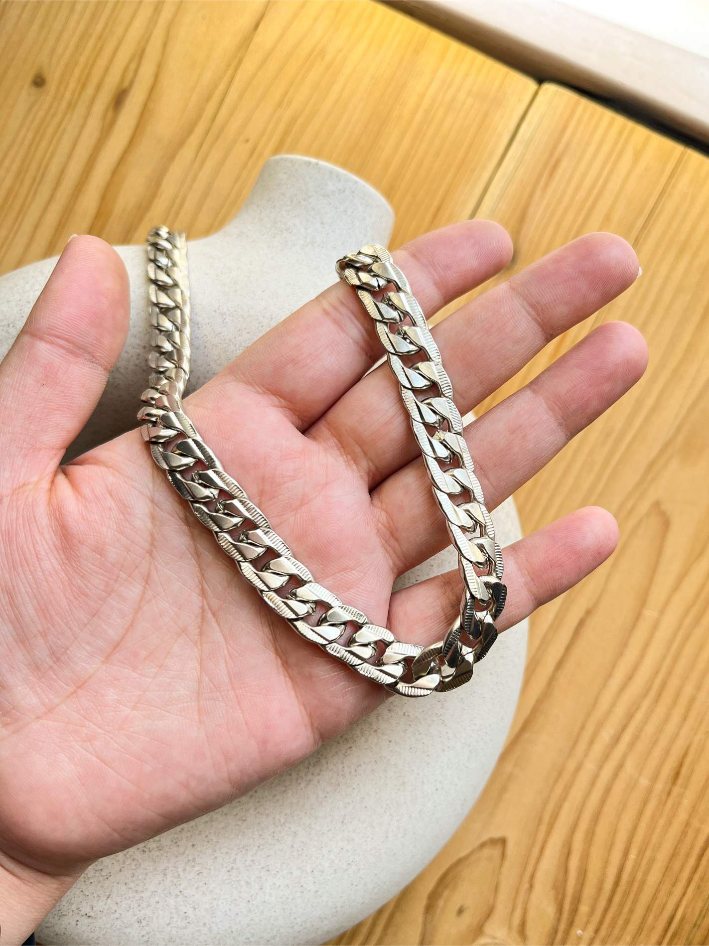 Rugged Matte Silver Premium Stainless Steel Link Chain