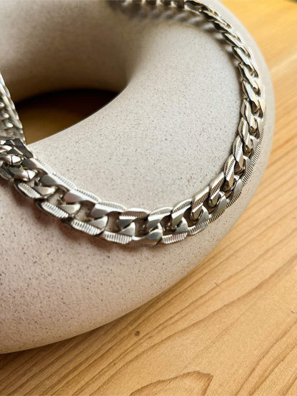 Rugged Matte Silver Premium Stainless Steel Link Chain