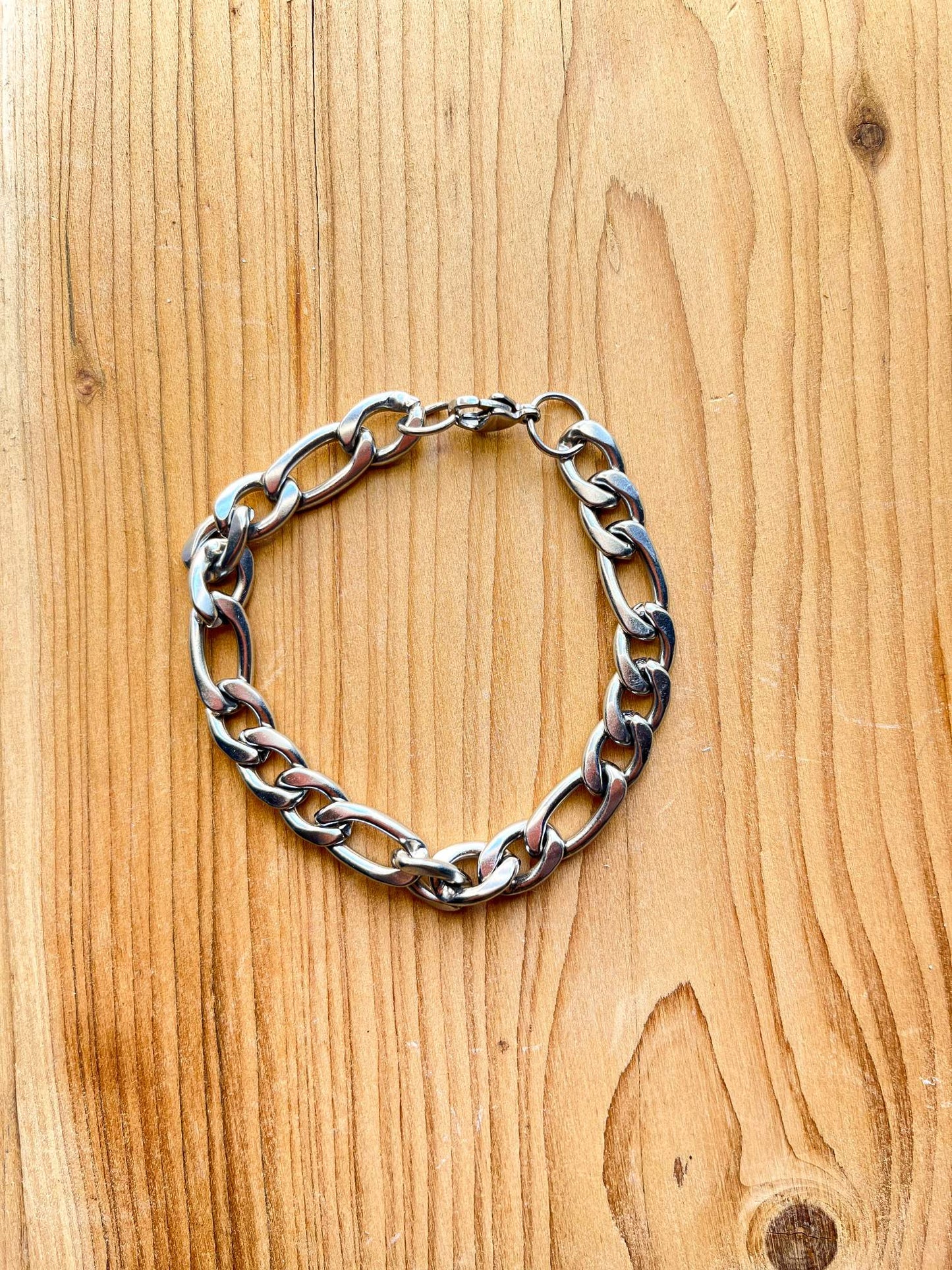 Thin Stainless Steel Adjustable Silver Bracelet