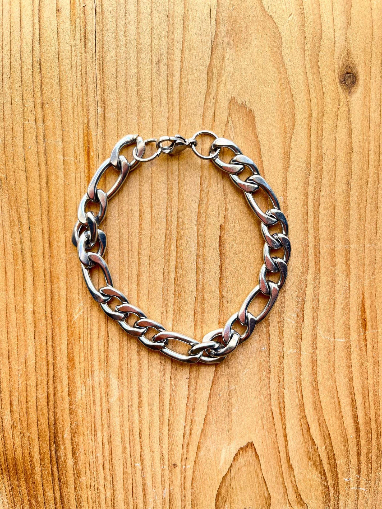 Thin Stainless Steel Adjustable Silver Bracelet