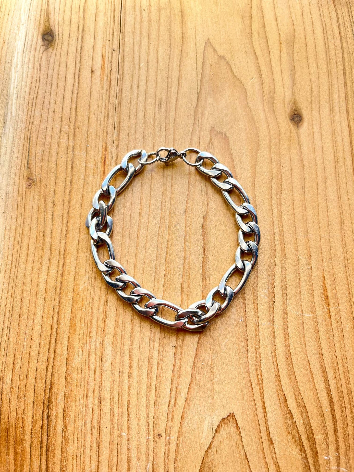 Thin Stainless Steel Adjustable Silver Bracelet