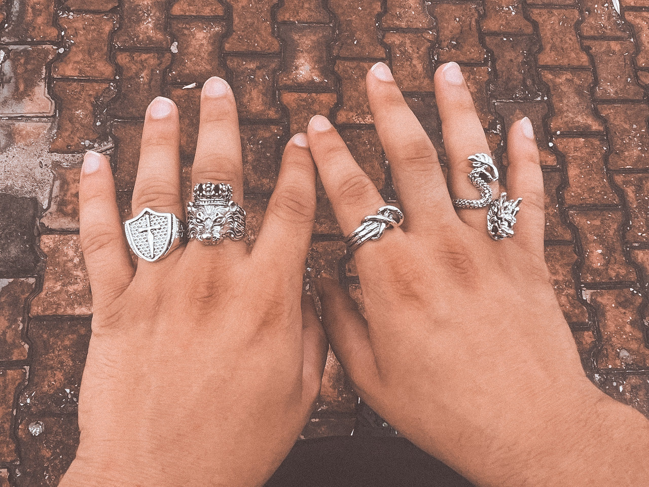 Barbed Wire Silver Oxidized Ring For Men | Adjustable | Waterproof | Stainless Steel