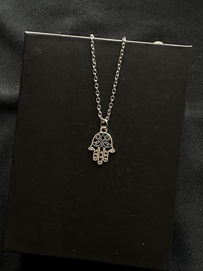 New Hamsa Hand Silver Charm