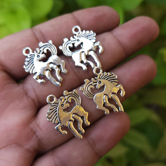 Silver Gracious Unicorn Charm  | 3 Pcs