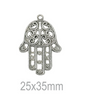 New Hamsa Hand Silver Charm