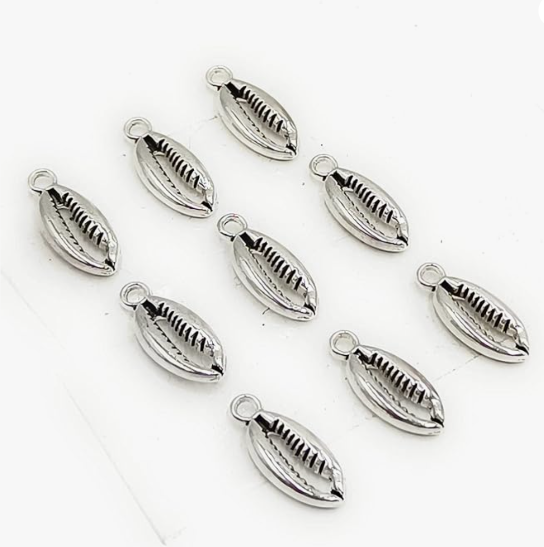 Silver Cowrie Shell Charm