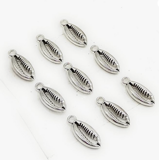 Silver Cowrie Shell Charm