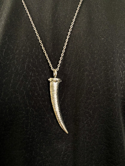 Silver Goth Dagger Pendant With Chain