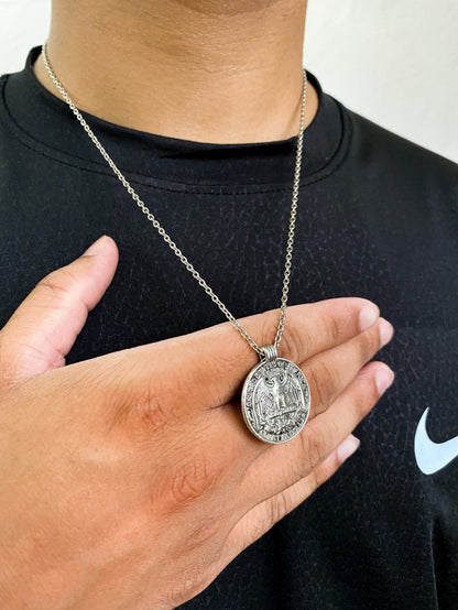 USA Quarter Dollar Silver Coin Pendant With Chain