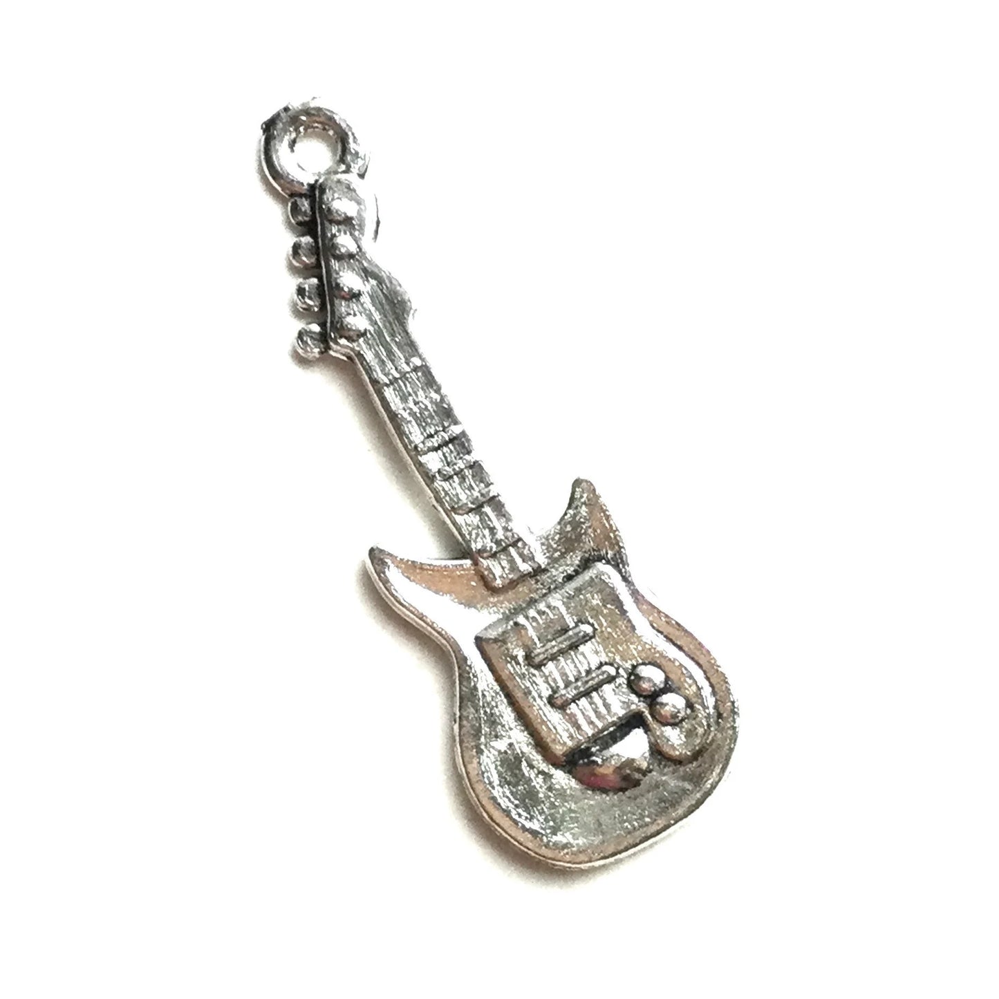 Silver Guitar Charm