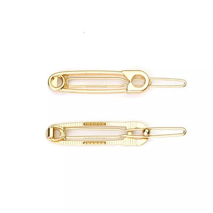 Golden Safety Pin Clips: 1 Pair (2 Pcs)