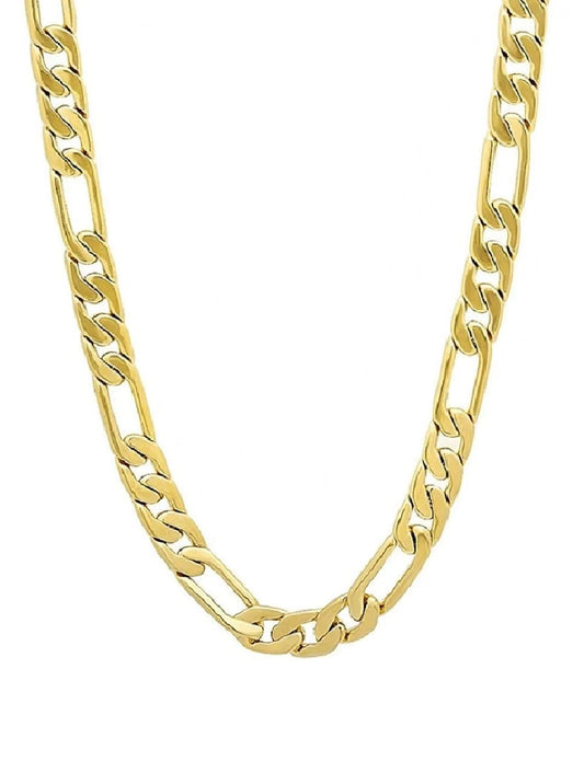 18K Gold Stainless Steel 4MM Figaro Curb Chain